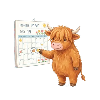 Nellie with her appointment calendar