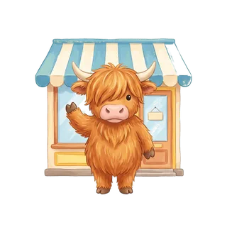 Nellie waving outside her salon